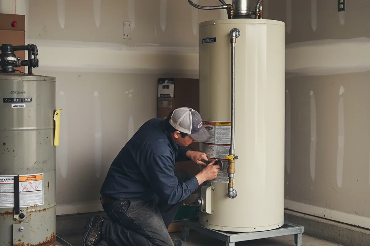 Water heater and shutoff valve replacement in Escondido