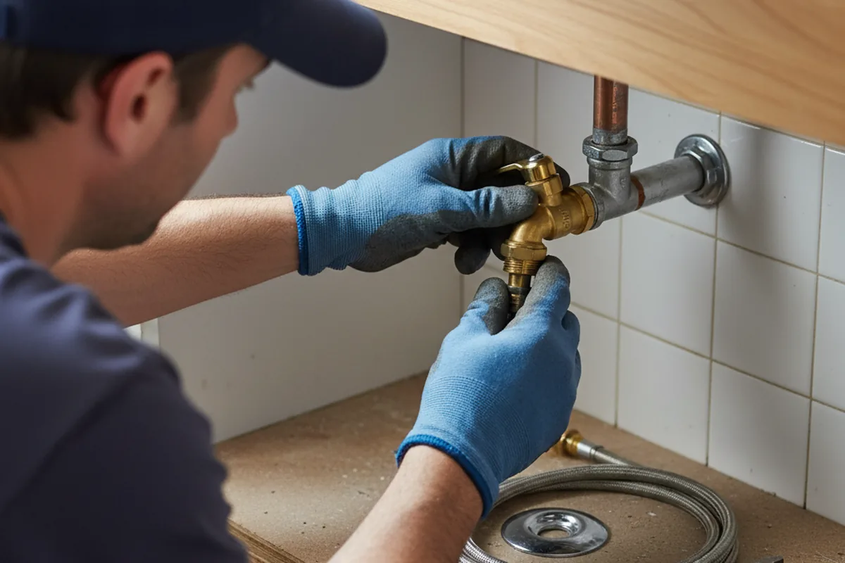 Shutoff valve and fitting work during Faucet and Fixture Repair in Escondido